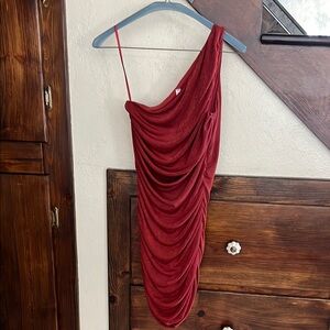 Lucy in the Sky Red Draped Fabric